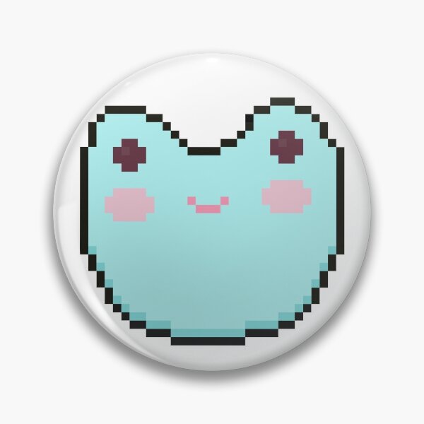 Item preview, pixel art frog blue designed and sold by sezalilly.