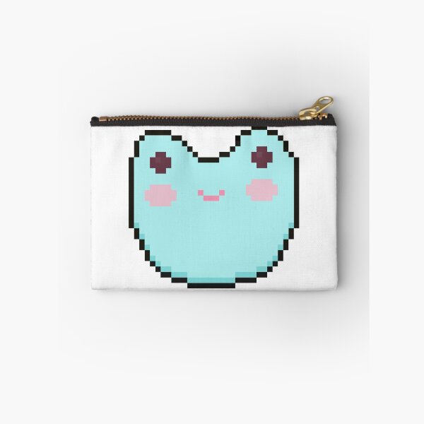 Item preview, pixel art frog blue designed and sold by sezalilly.