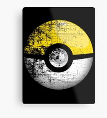 Destroyed Pokemon Go Team Yellow Pokeball Metal Print