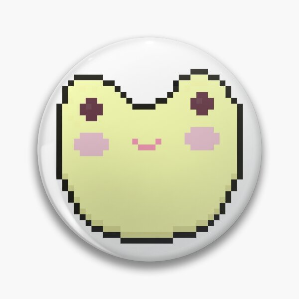 Item preview, pixel art frog yellow designed and sold by sezalilly.