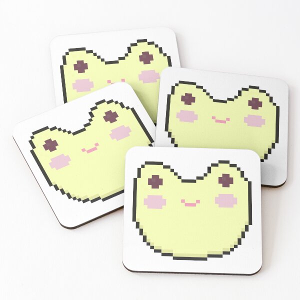 Item preview, pixel art frog yellow designed and sold by sezalilly.