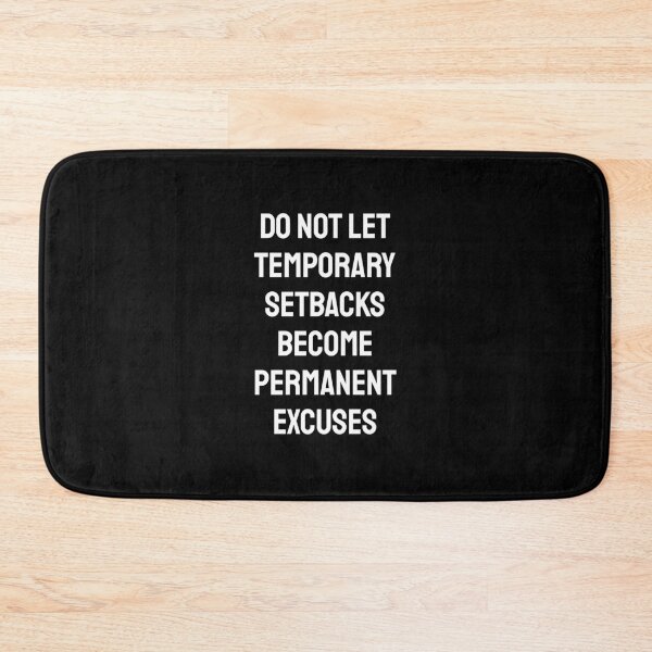 Item preview, Quotes about Grit - Do not let temporary setbacks become permanent excuses. designed and sold by Inspirationmotivation.