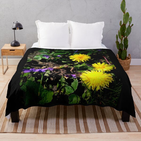 Item preview, Bright Dandelions and Violets Colorful Photo Design designed and sold by EarthArtDesigns.