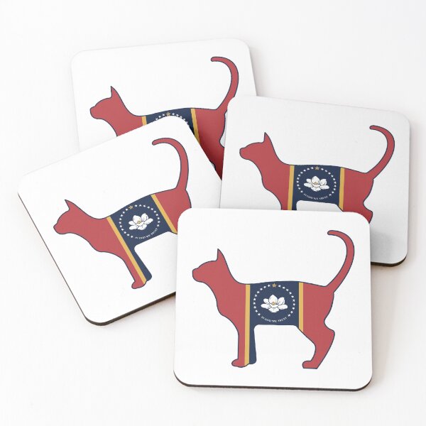 Item preview, State of Mississippi Flag for Cat Lovers designed and sold by Gsallicat.