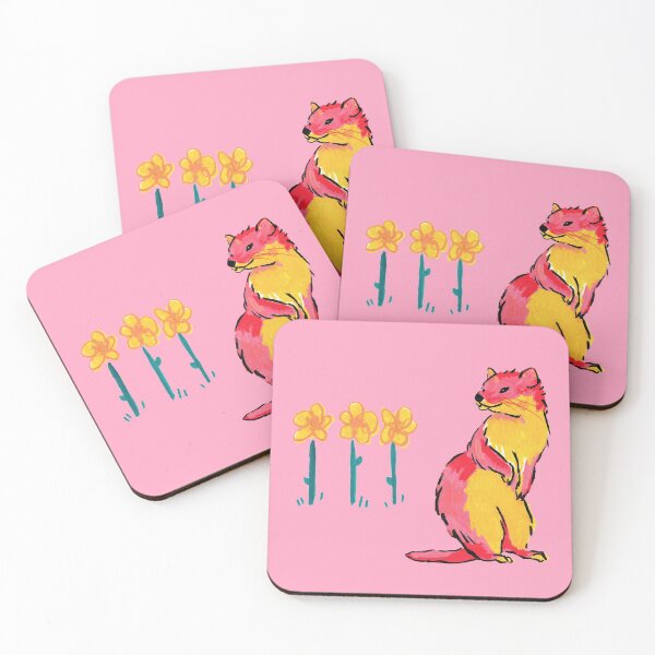 Item preview, Sweet lil stoat (Pink Variation) designed and sold by studioemrose.