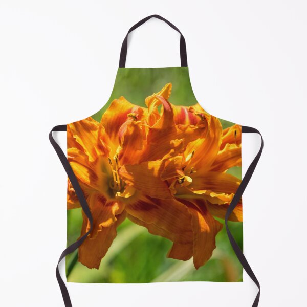 Item preview, Happy Orange Ruffles - Boldly Colored Daylilies Duo in Bloom designed and sold by Georgia Mizuleva.
