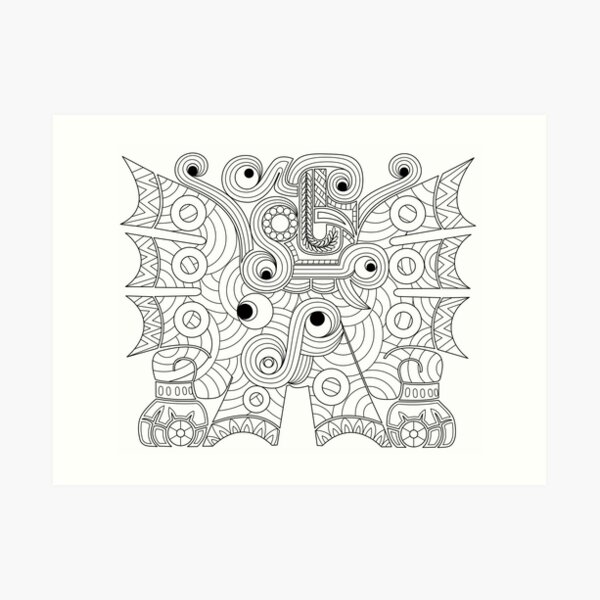 "bird snake chavin" Art Print for Sale by kalyman Redbubble