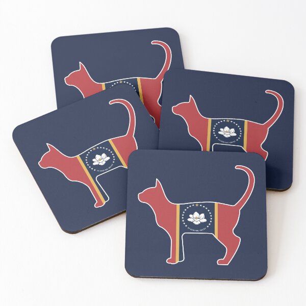Item preview, State of Mississippi Flag for Cat Lovers 2 designed and sold by Gsallicat.