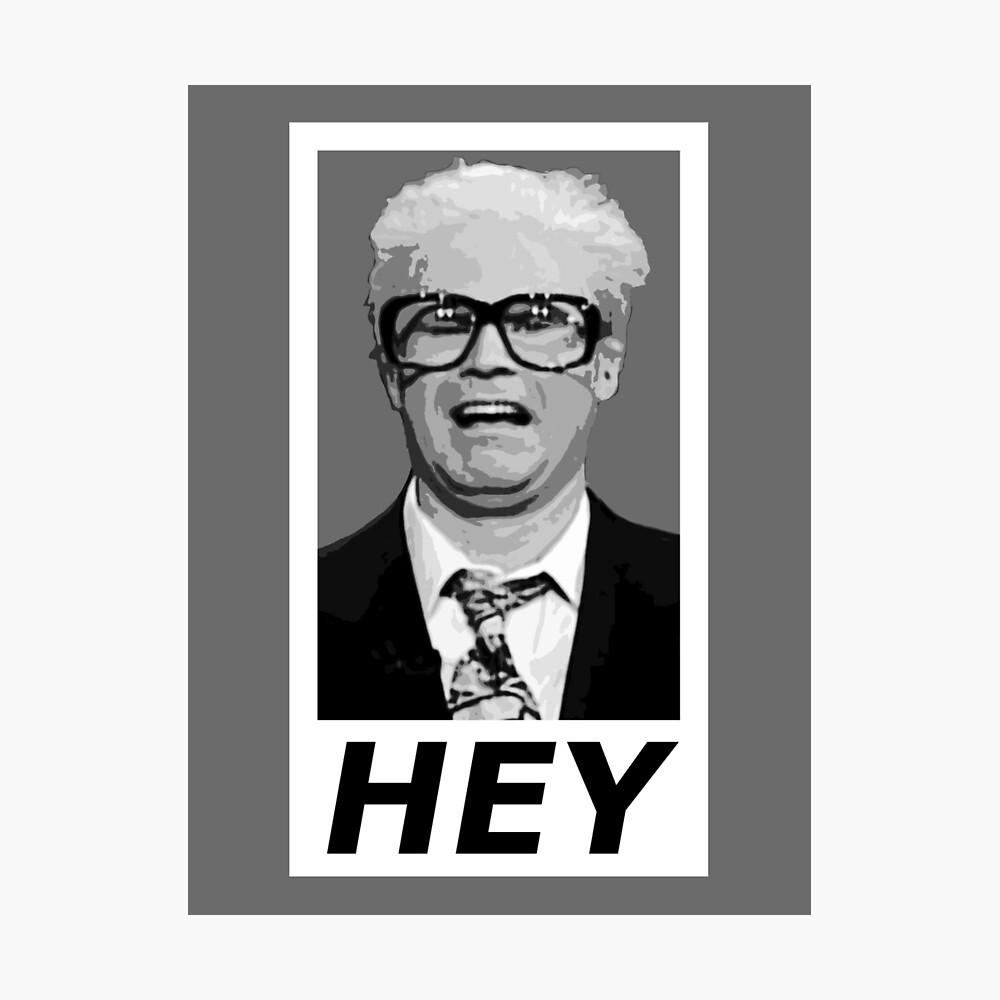 Harry Caray - Hey - Dark Sticker for Sale by GrimbyBECK