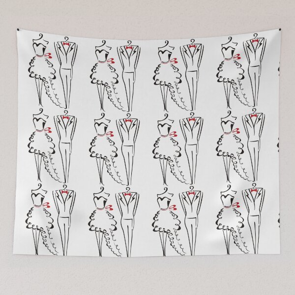 Item preview, Elegant Dress and suit hanging on coat hanger designed and sold by Red-ElYoubi.