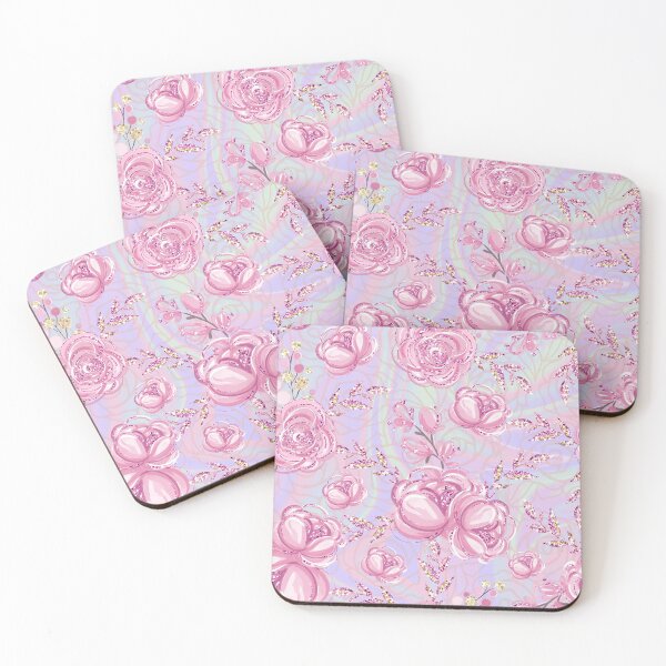 Item preview, Pink and gold floral glitter girly fashion pattern 2 designed and sold by Lalanacliparts.