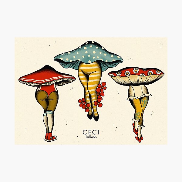 Mushroom babes outfits Photographic Print