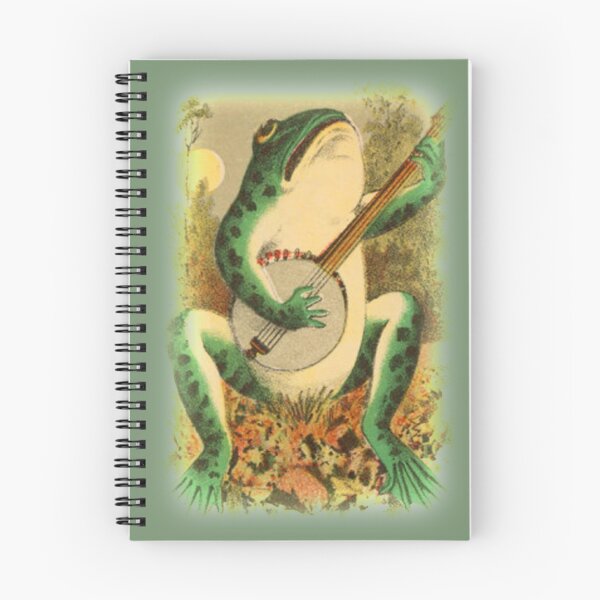 Item preview, Frogcore Cottagecore Aesthetic Vintage frog playing banjo designed and sold by All Things Wild.