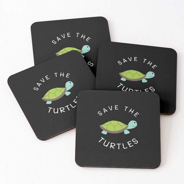 Item preview, Save the Turtles (white text) designed and sold by StickerPolitics.