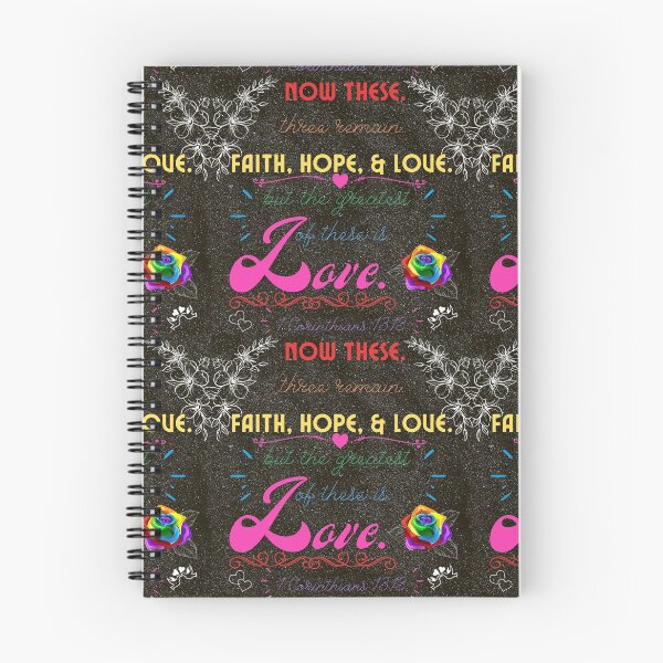 Item preview, FAITH, HOPE, LOVE "1Corinthians 13:13" Rainbow Colors designed and sold by NATHYSCREATION.
