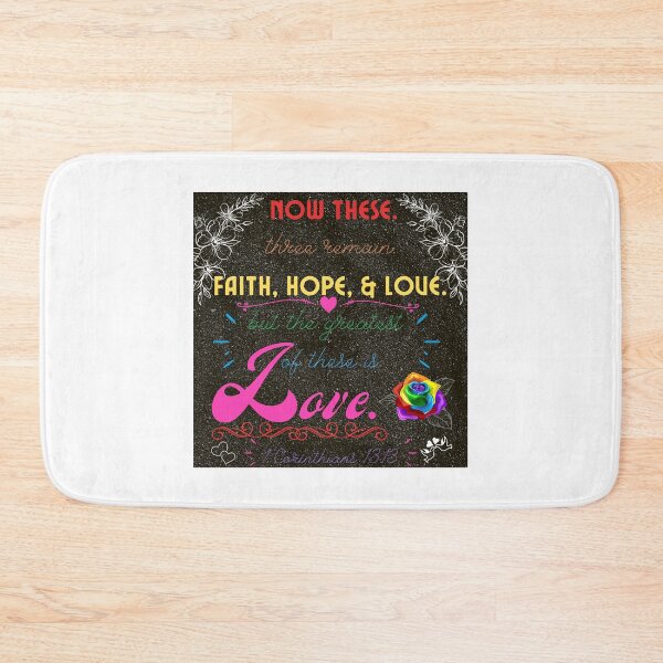 Item preview, FAITH, HOPE, LOVE "1Corinthians 13:13" Rainbow Colors designed and sold by NATHYSCREATION.