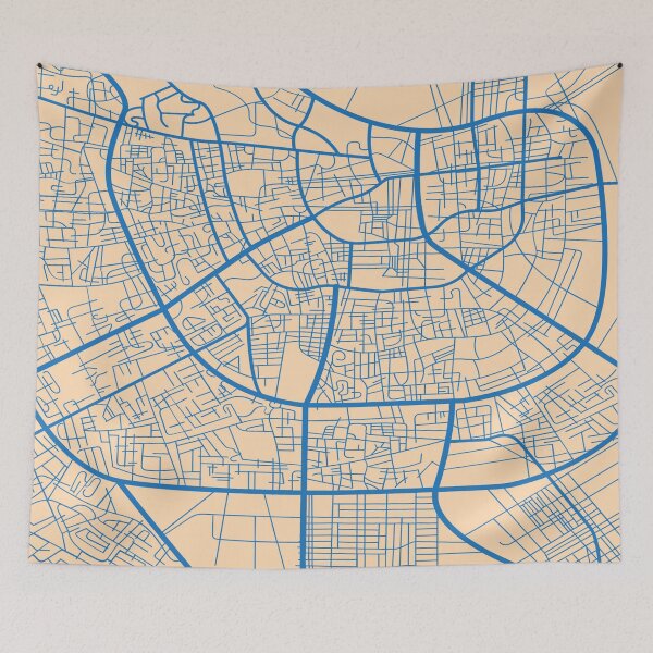 Item preview, Map of Doha, Qatar designed and sold by Artisan-Gallery.
