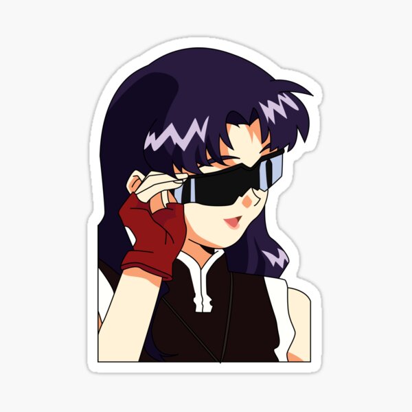 Vista previa del artículo con la obra «Misato with glasses Evangelion», diseñado y vendido por Migi-Desu.