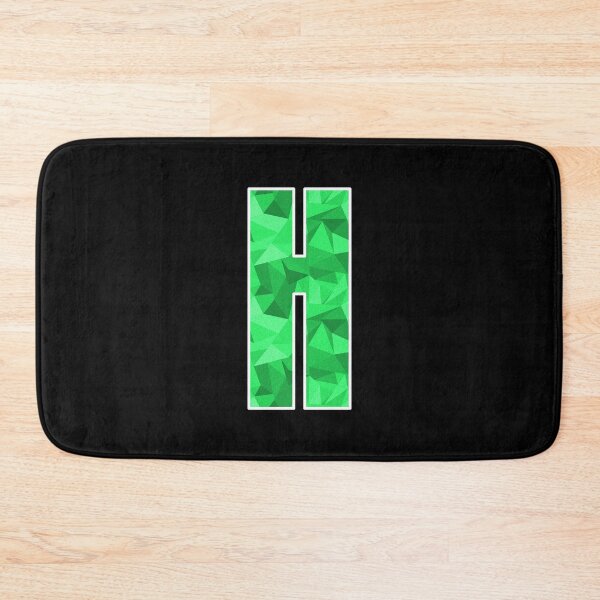 Item preview, Letter H, Monogram Letter Art of Green Triangle Pattern designed and sold by dylanxh.