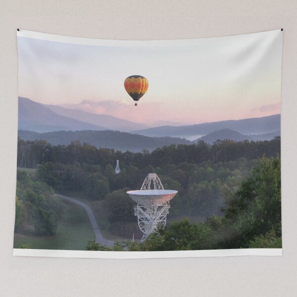 Item preview, Balloon Over Radio Telescopes designed and sold by Pisgah Astronomical Research Institute.