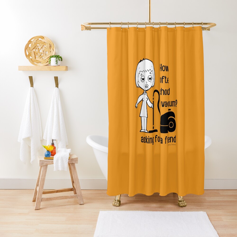How Often Should I Vacuum Asking for a Friend Housekeeping Gift Shower Curtain