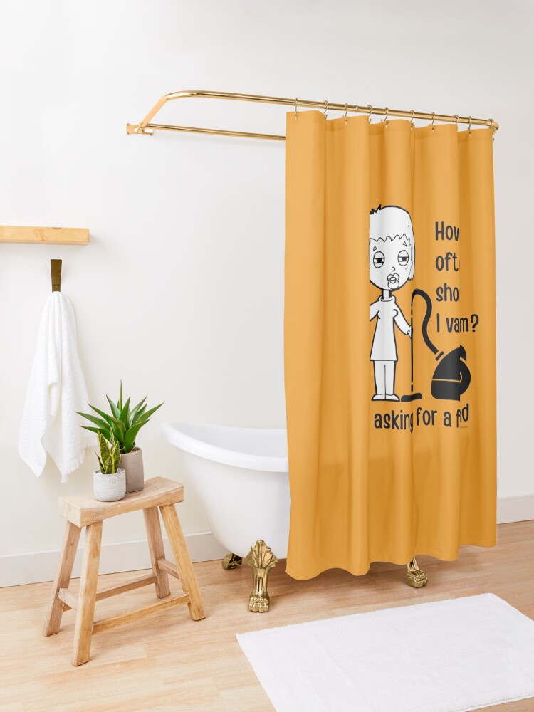Alternate view of How Often Should I Vacuum Asking for a Friend Housekeeping Gift Shower Curtain