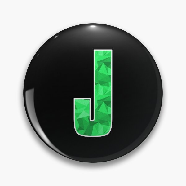 Item preview, Letter J, Monogram Letter Art of Green Triangle Pattern designed and sold by dylanxh.
