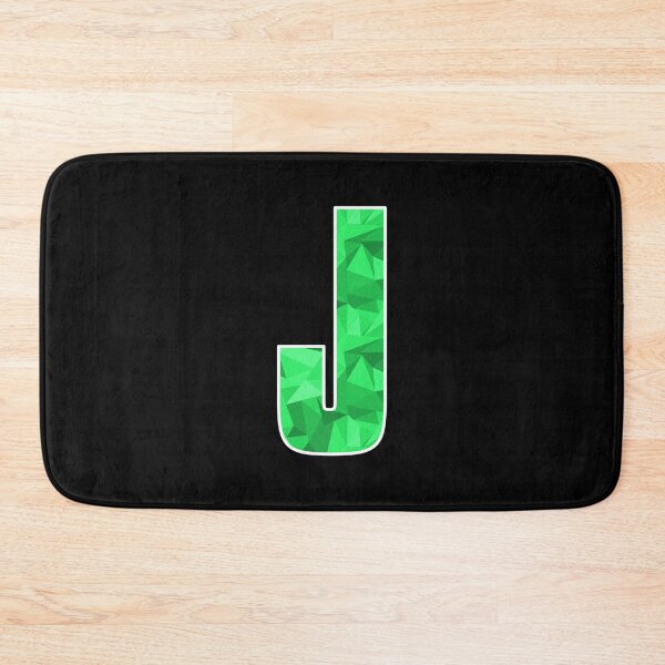 Item preview, Letter J, Monogram Letter Art of Green Triangle Pattern designed and sold by dylanxh.