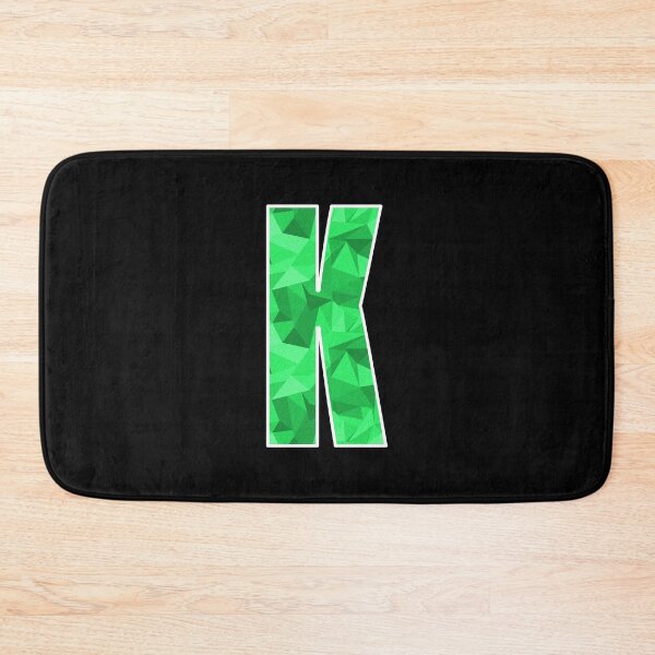 Item preview, Letter K, Monogram Letter Art of Green Triangle Pattern designed and sold by dylanxh.