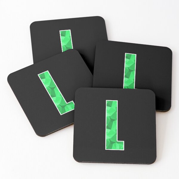 Item preview, Letter L, Monogram Letter Art of Green Triangle Pattern designed and sold by dylanxh.
