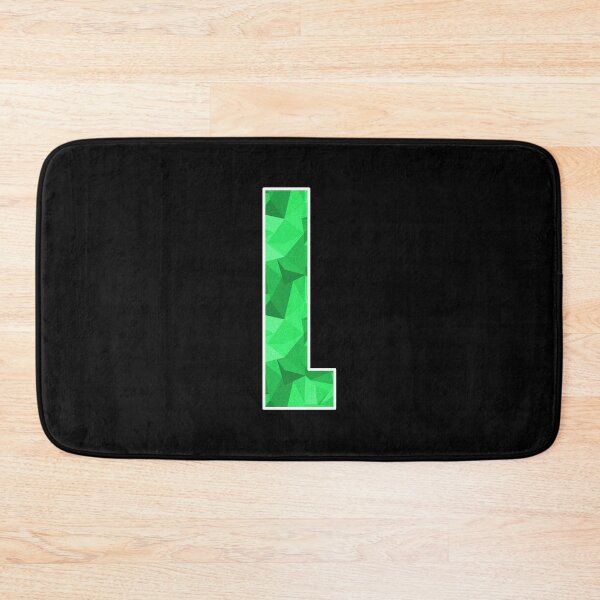 Item preview, Letter L, Monogram Letter Art of Green Triangle Pattern designed and sold by dylanxh.