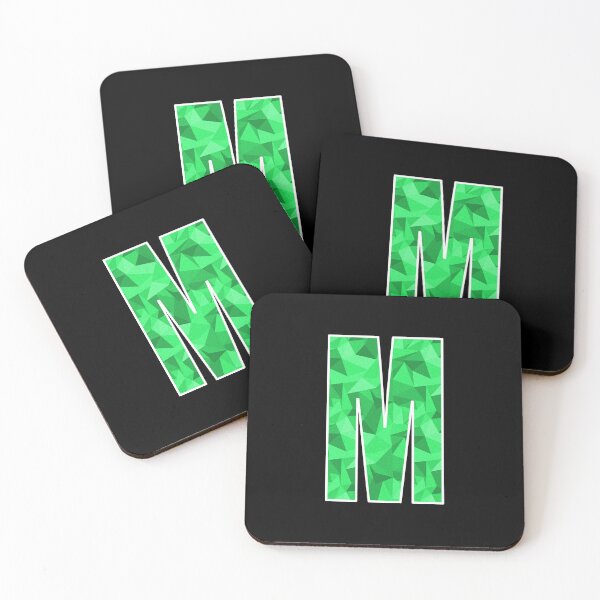 Item preview, Letter M, Monogram Letter Art of Green Triangle Pattern designed and sold by dylanxh.