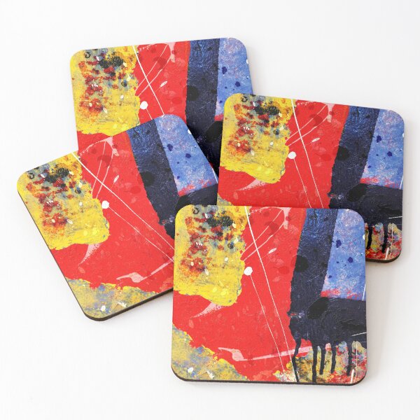 Item preview, Abstract in Red With Yellow and Blue designed and sold by Larry Costales.