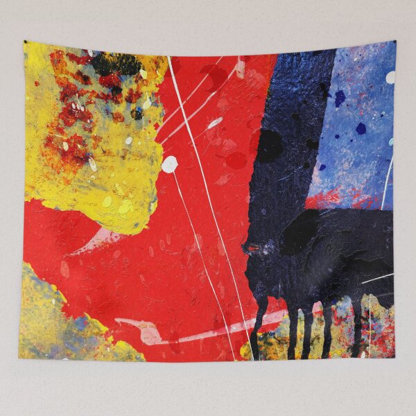 Item preview, Abstract in Red With Yellow and Blue designed and sold by Larry Costales.