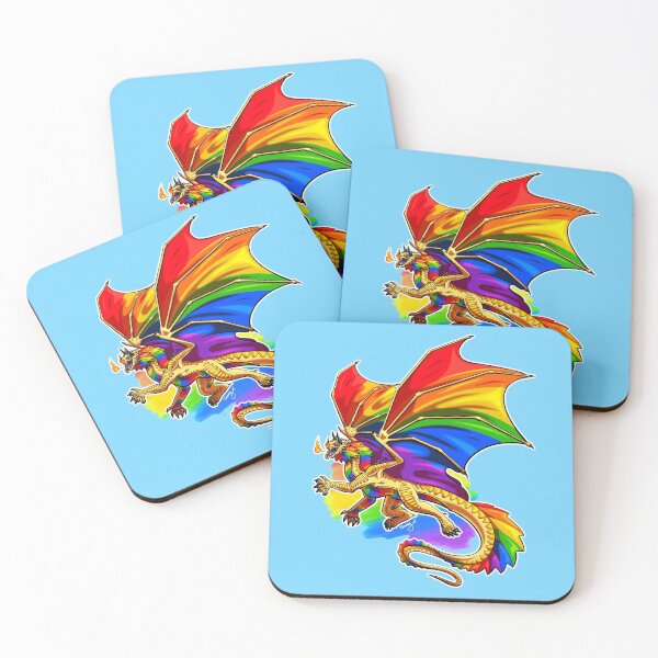 Item preview, Rainbow Pride Dragon designed and sold by Kimberly Holbrook Arts.