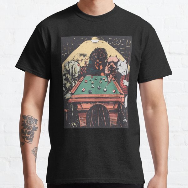 DOGS PLAYING BILLIARDS , Classic T-Shirt