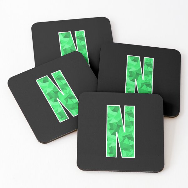 Item preview, Letter N, Monogram Letter Art of Green Triangle Pattern designed and sold by dylanxh.
