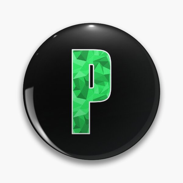 Item preview, Letter P, Monogram Letter Art of Green Triangle Pattern designed and sold by dylanxh.