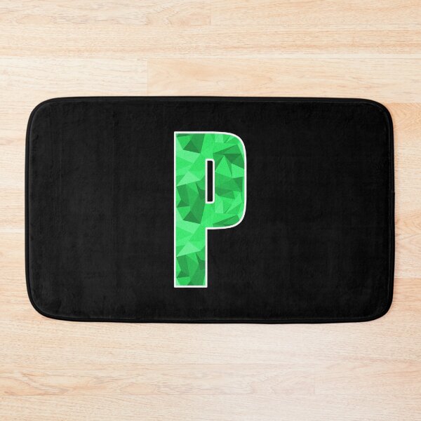 Item preview, Letter P, Monogram Letter Art of Green Triangle Pattern designed and sold by dylanxh.