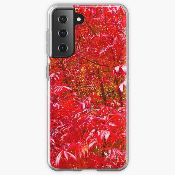 Beautiful intense red autumn leaves Samsung Galaxy Soft Case