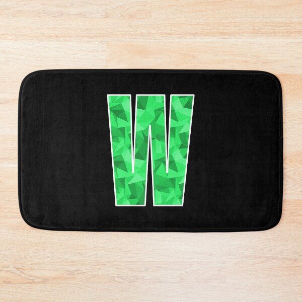 Item preview, Letter W, Monogram Letter Art of Green Triangle Pattern designed and sold by dylanxh.