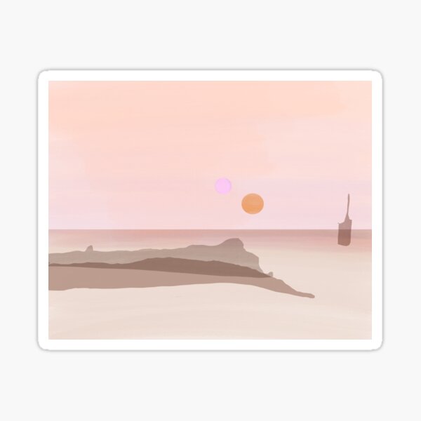 Item preview, Atardecer Tatooine Atardecer Binario designed and sold by hannahlibberty.