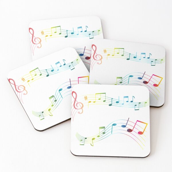 Item preview, colorful notes of music designed and sold by 92objects.