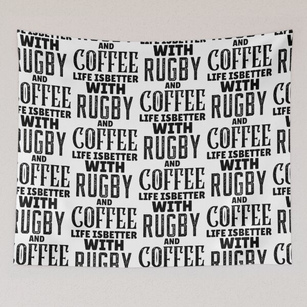 Item preview, Life Is Better With Rugby And Coffee, Funny Rugby And Coffee Gift For Mum's, Dad's, Brother's, and Sister's designed and sold by BigJackTees.
