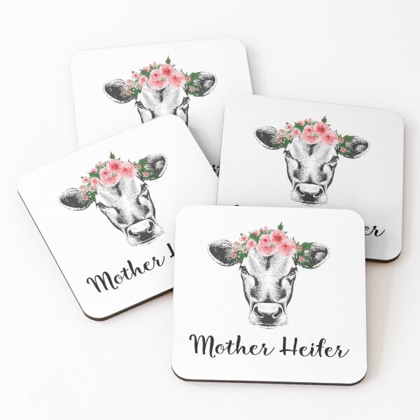 Item preview, Mother heifer - Cute heifer with flower on the head aweosme gift for women and girls designed and sold by Titmit.