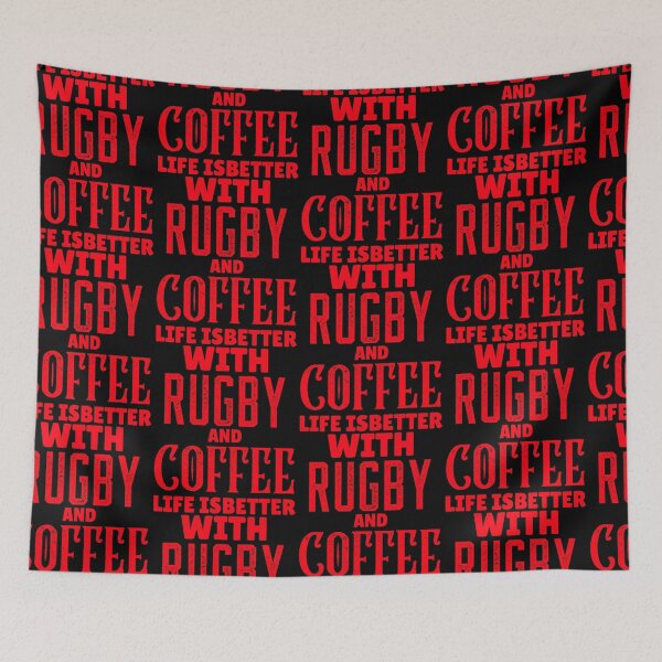 Item preview, Life Is Better With Rugby And Coffee, Funny Rugby And Coffee Gift For Mum's, Dad's, Brother's, and Sister's designed and sold by BigJackTees.
