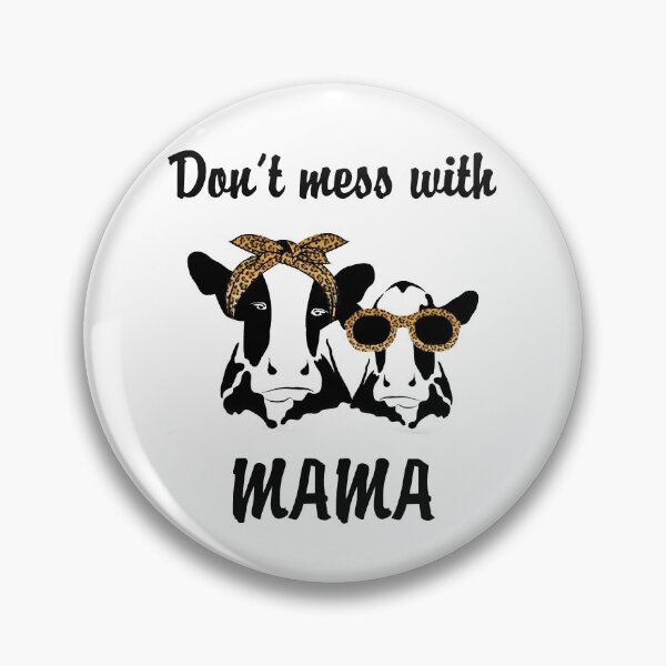Item preview, Don't mess with mama cow - Cow with leopard bandana perfect gift for holidays designed and sold by Titmit.