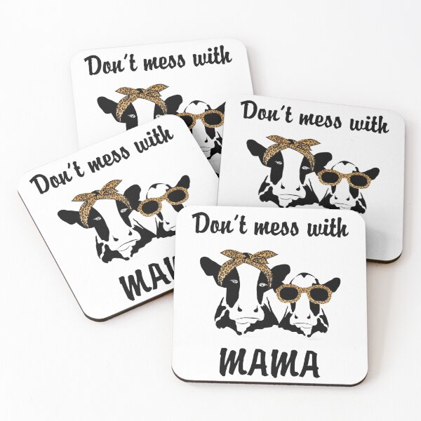 Item preview, Don't mess with mama cow - Cow with leopard bandana perfect gift for holidays designed and sold by Titmit.