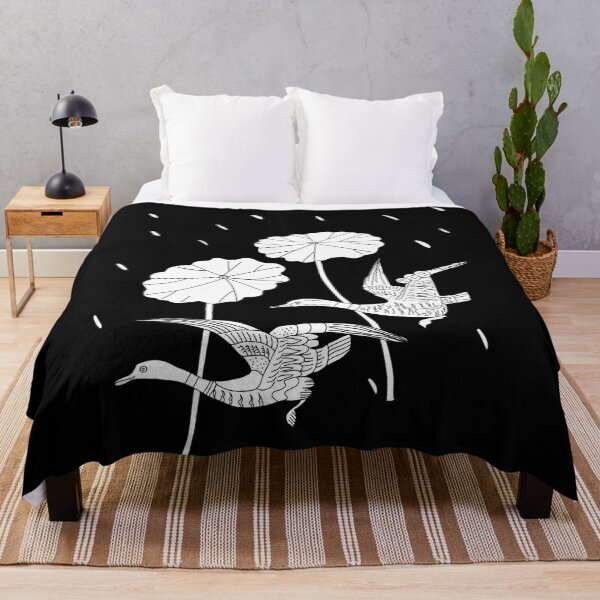 Item preview, Line bird drawing, Minimal birds sketch, Folk art style illustration, Lotus flower designed and sold by allpalgo.