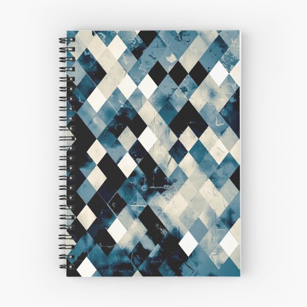 Item preview, blue geometric pixel square pattern abstract art background designed and sold by Mrvell.
